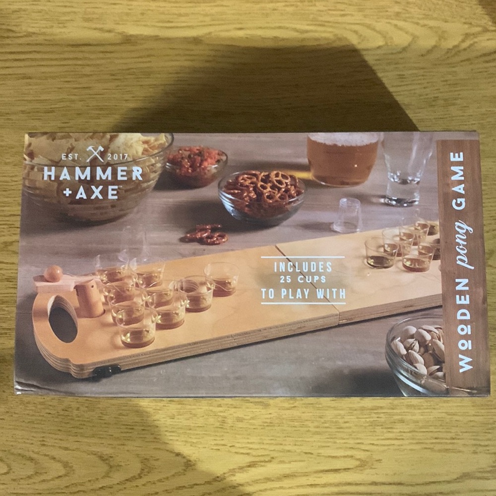 Hammer + Axe wooden pong game-new in box